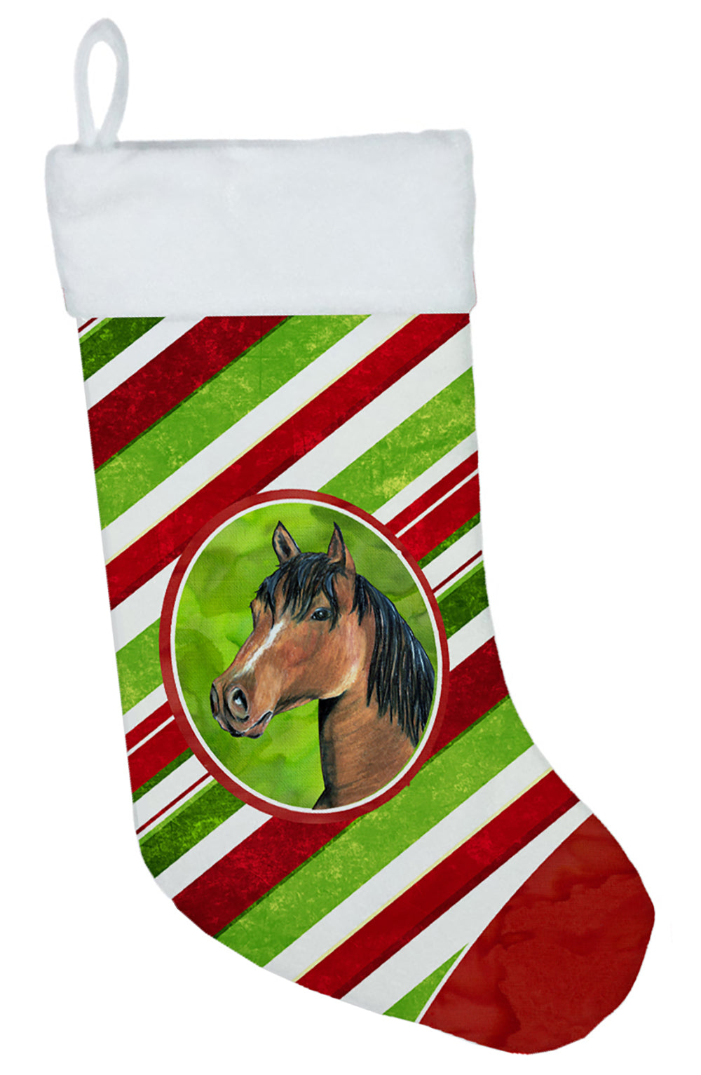 Horse Candy Cane Holiday Christmas Christmas Stocking SB3135-CS  the-store.com.