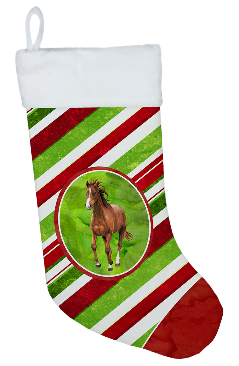 Horse Candy Cane Holiday Christmas Christmas Stocking SB3139-CS  the-store.com.