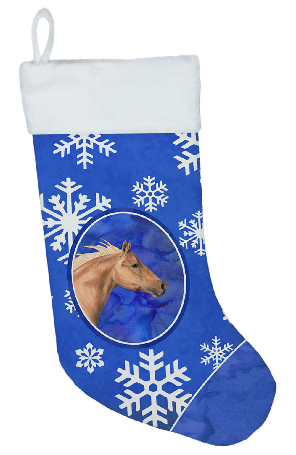 Horse Winter Snowflakes Holiday Christmas Stocking SB3145-CS  the-store.com.