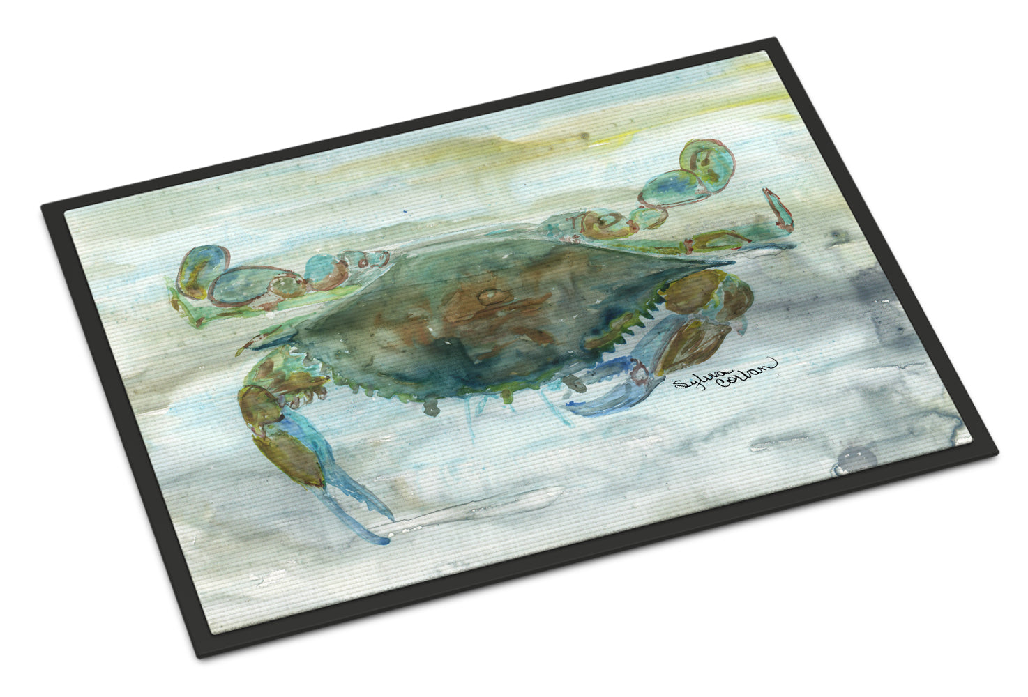 Crab a leg up Watercolor Indoor or Outdoor Mat 18x27 SC2002MAT - the-store.com