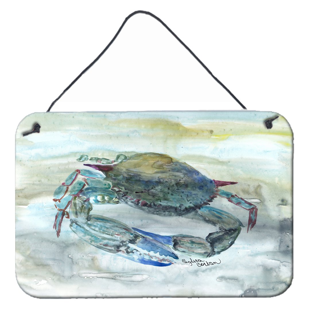 Blue Crab Watercolor Wall or Door Hanging Prints SC2003DS812 by Caroline's Treasures