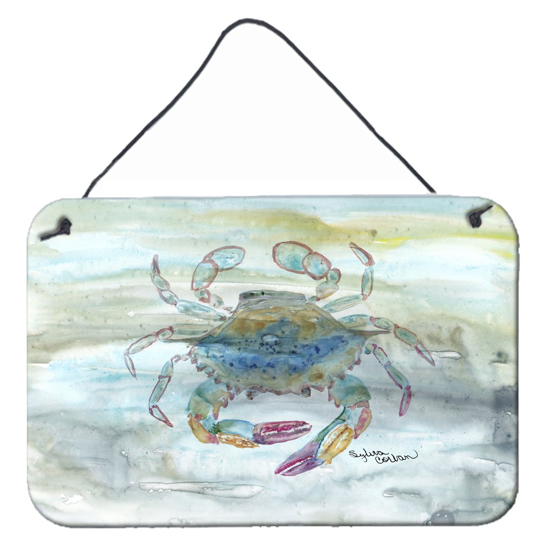 Female Blue Crab Watercolor Wall or Door Hanging Prints SC2005DS812 by Caroline's Treasures