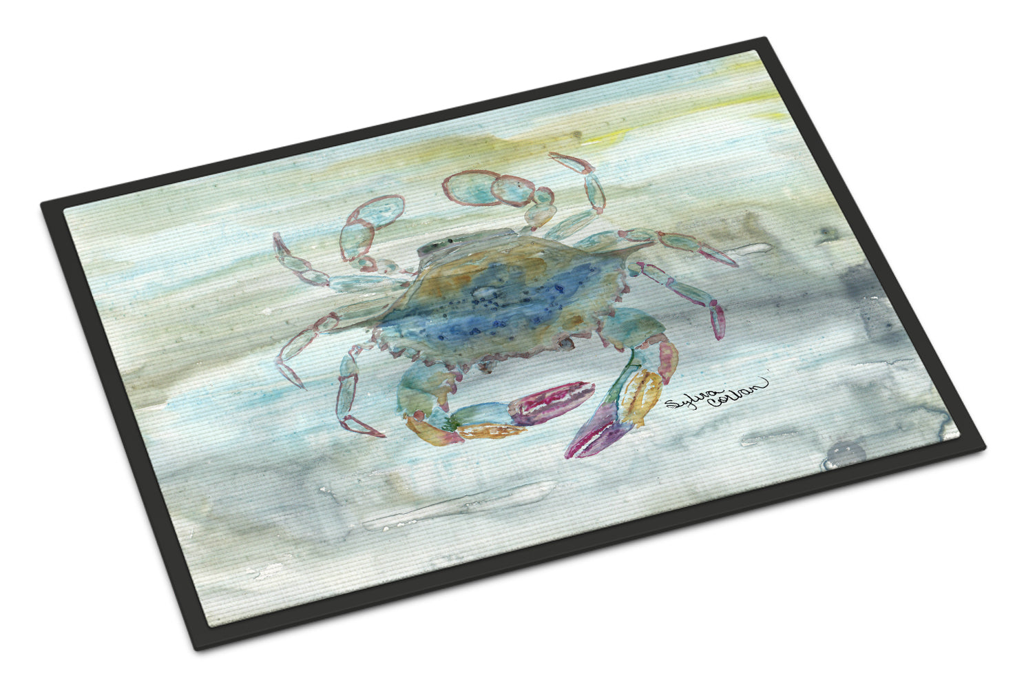 Female Blue Crab Watercolor Indoor or Outdoor Mat 18x27 SC2005MAT - the-store.com