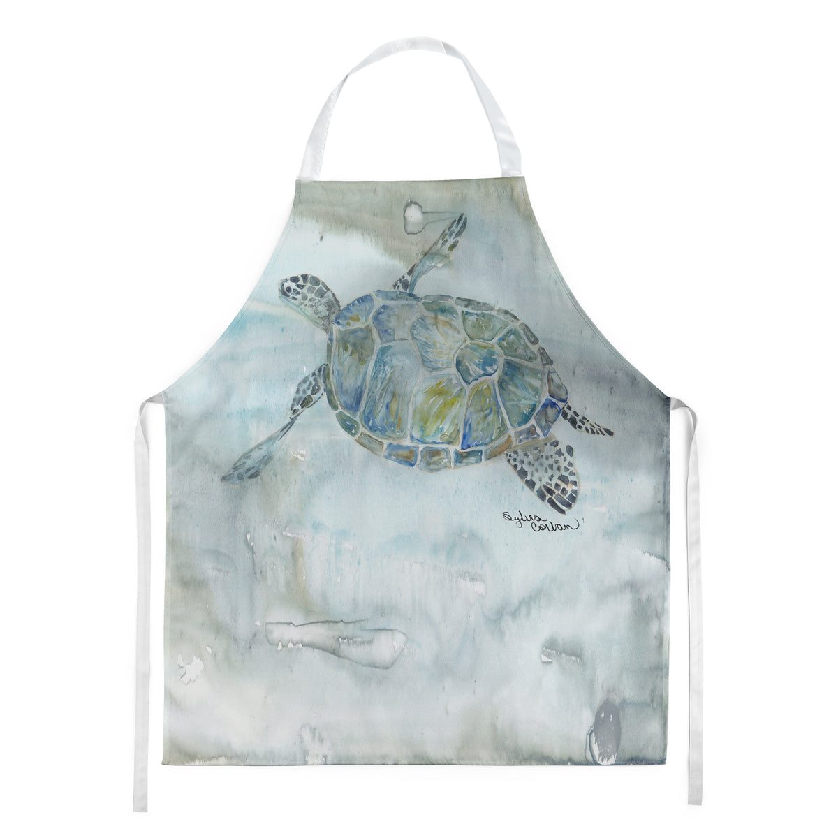 Sea Turtle Watercolor Apron SC2006APRON  the-store.com.