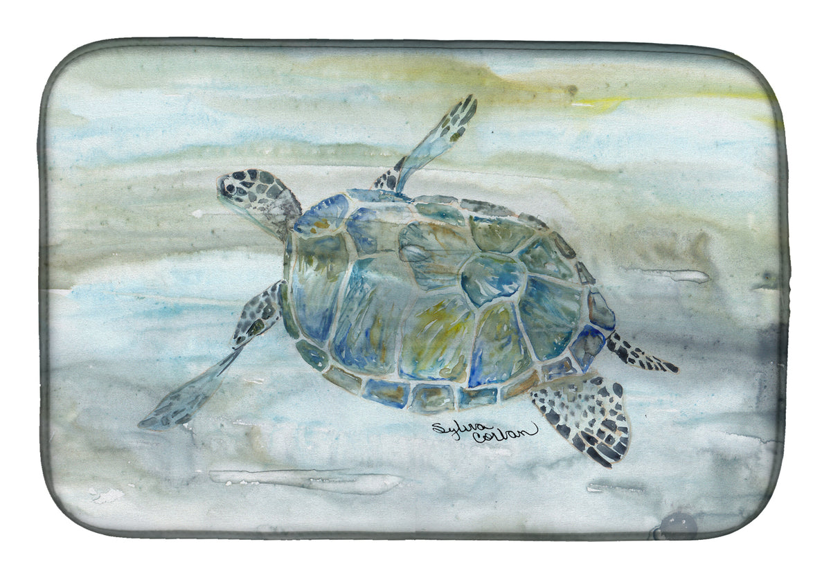 Sea Turtle Watercolor Dish Drying Mat SC2006DDM  the-store.com.