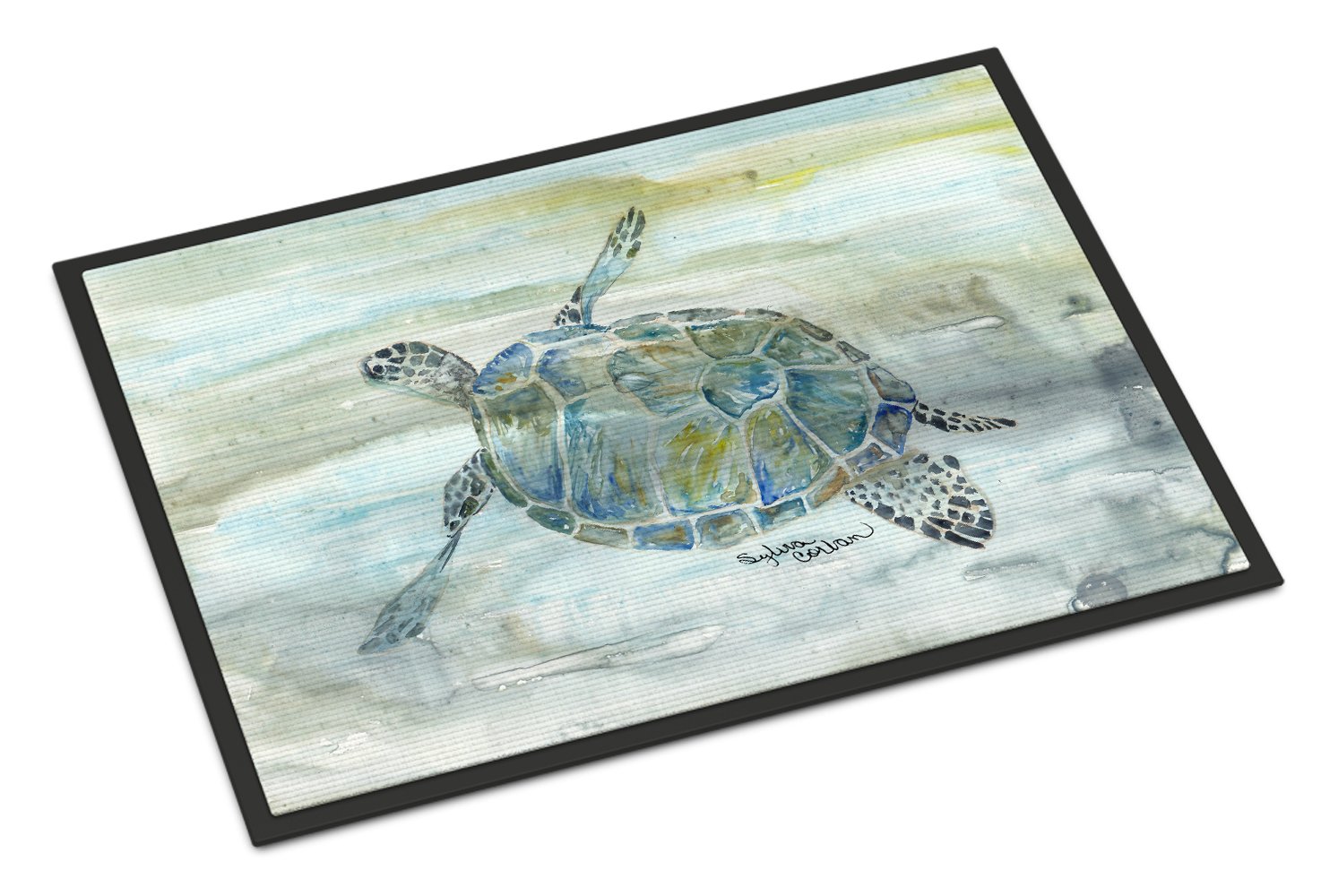 Sea Turtle Watercolor Indoor or Outdoor Mat 24x36 SC2006JMAT by Caroline's Treasures