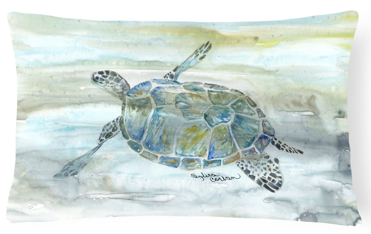 Sea Turtle Watercolor Canvas Fabric Decorative Pillow SC2006PW1216 by Caroline&#39;s Treasures