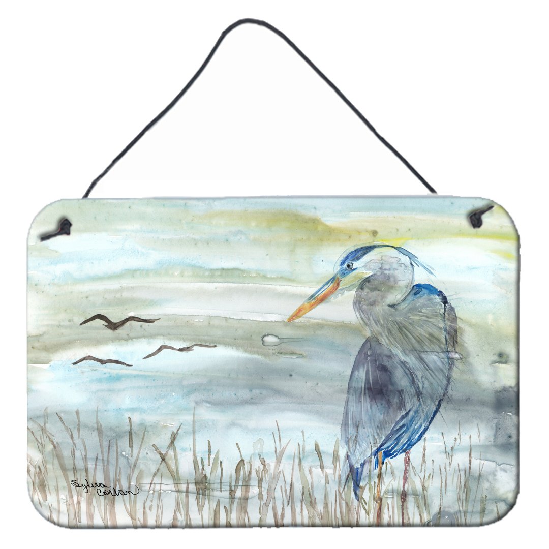 Blue Heron Watercolor Wall or Door Hanging Prints SC2007DS812 by Caroline's Treasures