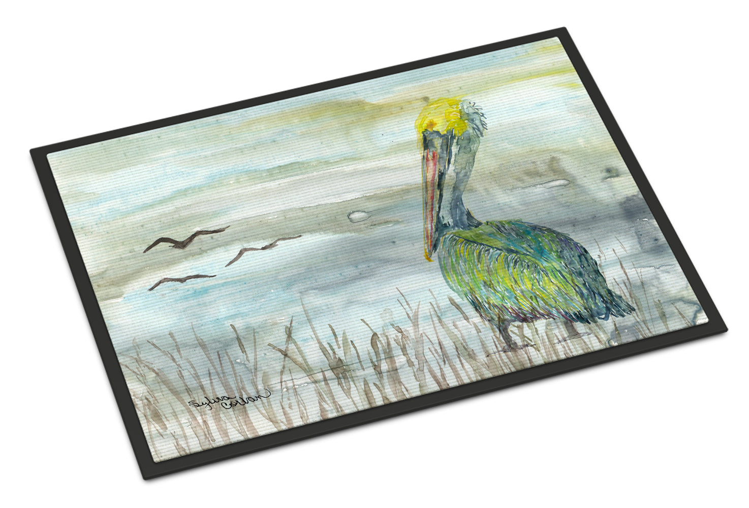 Pelican Watercolor Indoor or Outdoor Mat 18x27 SC2008MAT - the-store.com