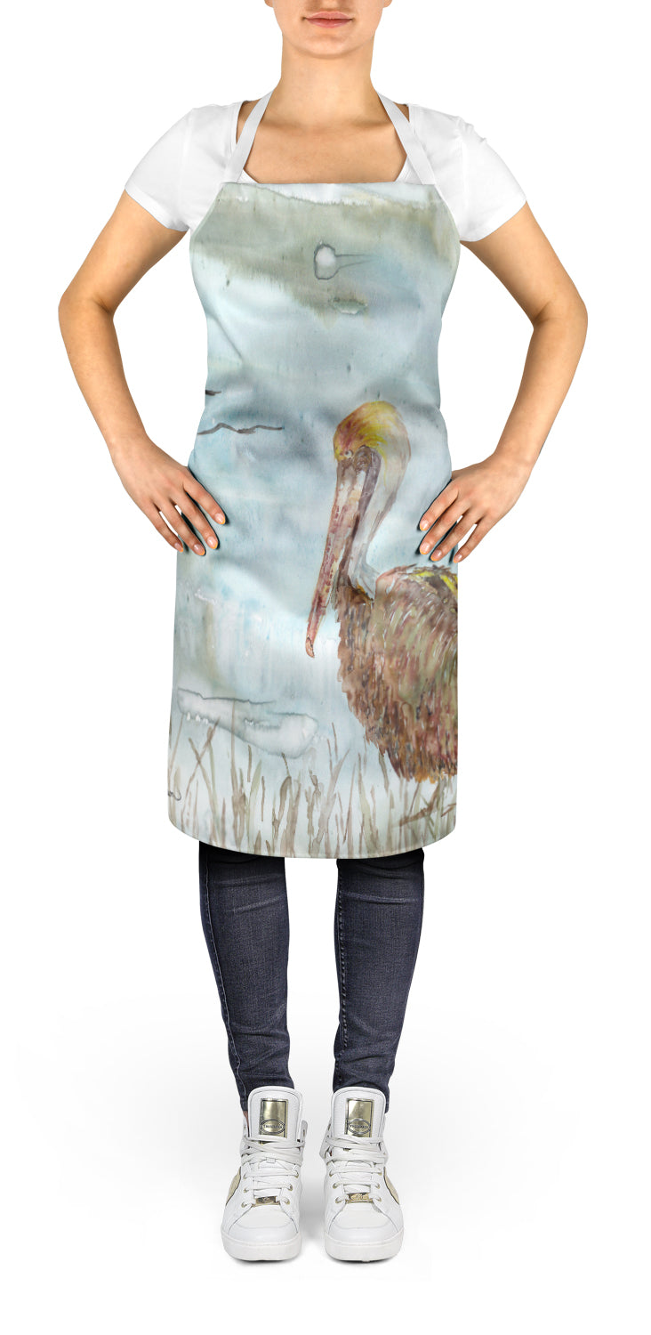 Brown Pelican Watercolor Apron SC2009APRON  the-store.com.