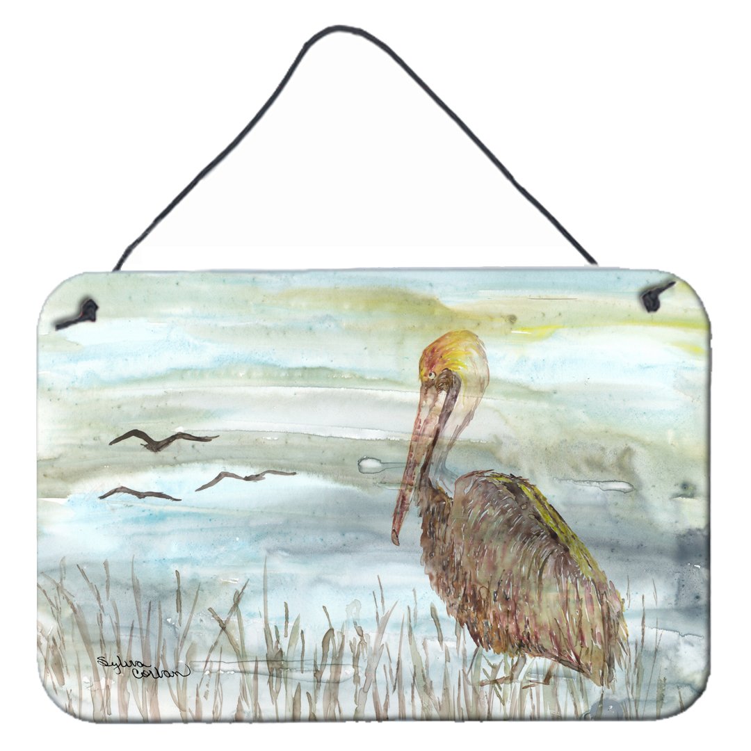 Brown Pelican Watercolor Wall or Door Hanging Prints SC2009DS812 by Caroline's Treasures