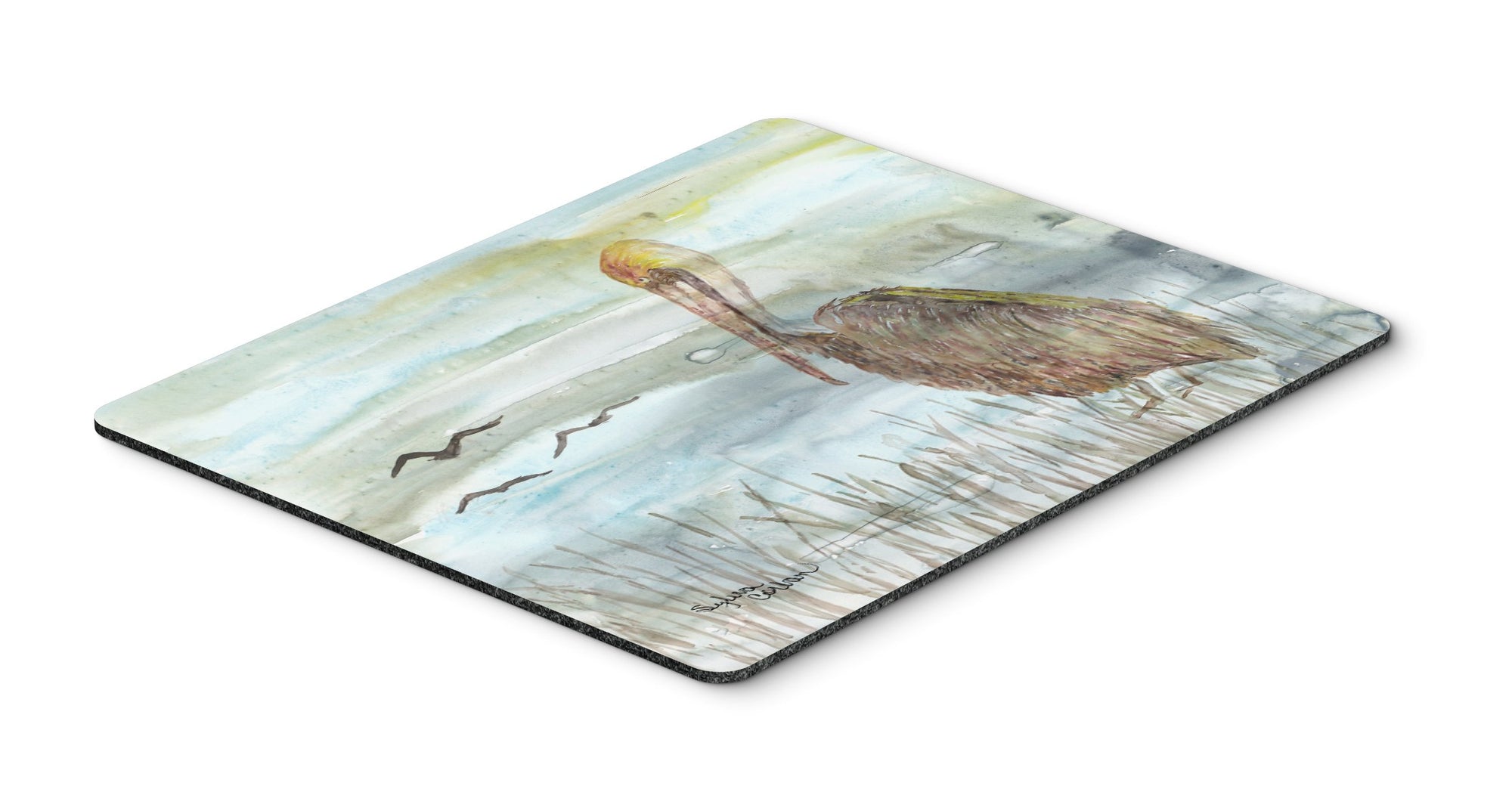 Brown Pelican Watercolor Mouse Pad, Hot Pad or Trivet SC2009MP by Caroline's Treasures