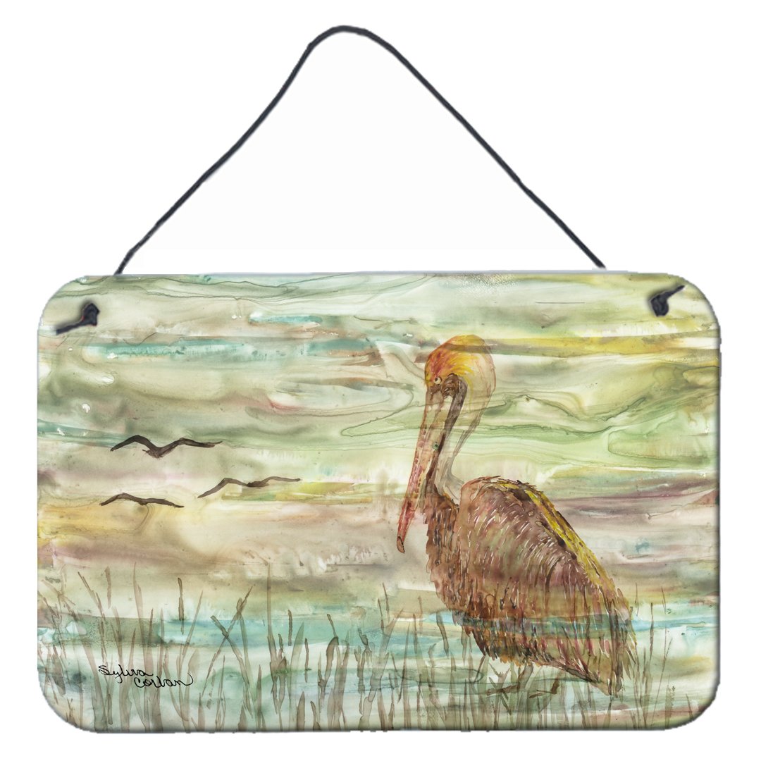 Brown Pelican Sunset Wall or Door Hanging Prints SC2011DS812 by Caroline&#39;s Treasures