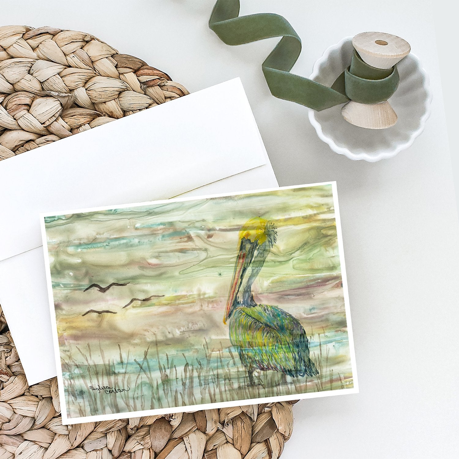 Buy this Pelican Sunset Greeting Cards and Envelopes Pack of 8