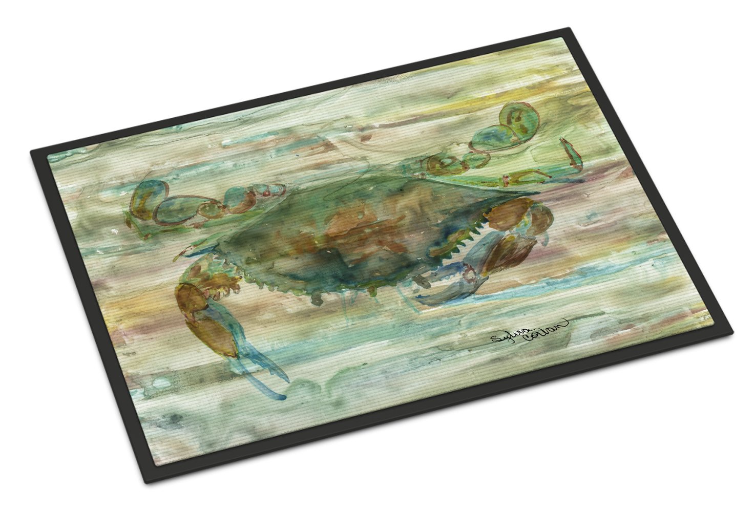 Crab a leg up Sunset Indoor or Outdoor Mat 24x36 SC2015JMAT by Caroline's Treasures