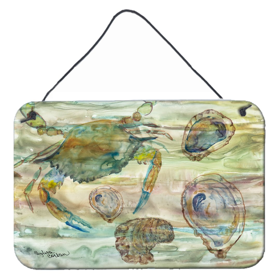 Crab, Shrimp and Oyster Sunset Wall or Door Hanging Prints SC2017DS812 by Caroline&#39;s Treasures