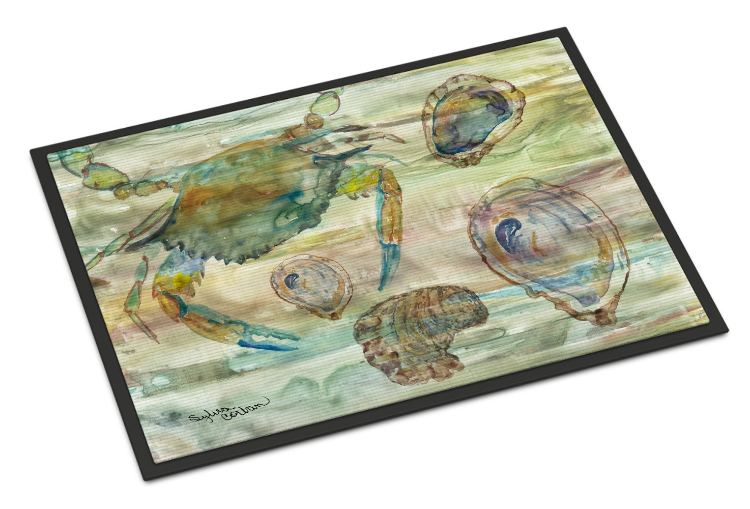 Crab, Shrimp and Oyster Sunset Indoor or Outdoor Mat 24x36 SC2017JMAT by Caroline's Treasures