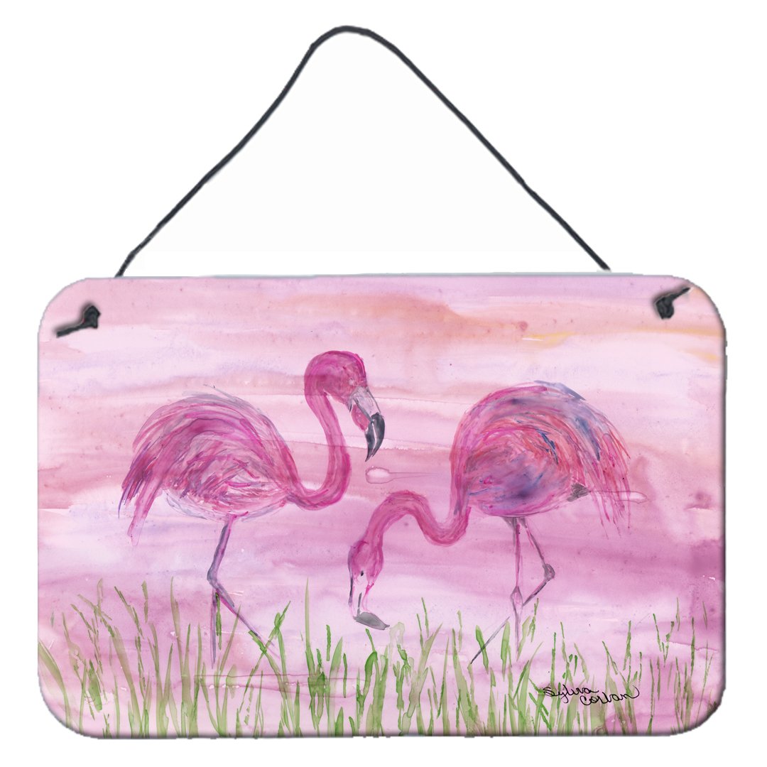 Flamingos Wall or Door Hanging Prints SC2018DS812 by Caroline's Treasures