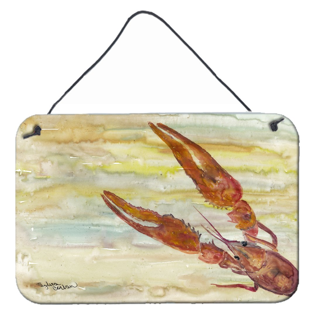 Crawfish Yellow Sky Wall or Door Hanging Prints SC2021DS812 by Caroline's Treasures