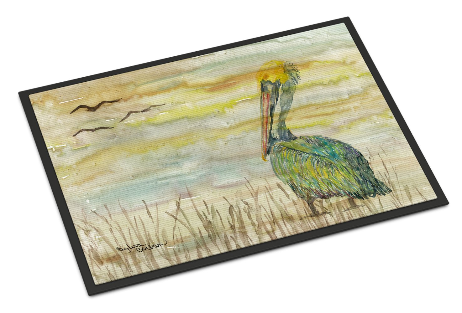 Pelican Yellow Sky Indoor or Outdoor Mat 24x36 SC2024JMAT by Caroline's Treasures