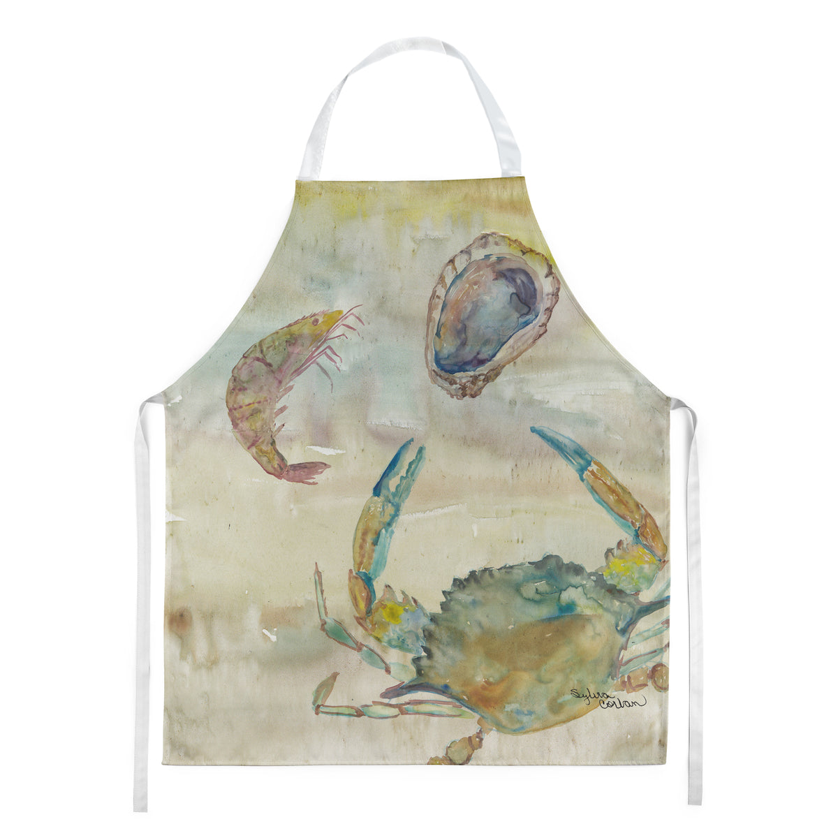 Crab, Shrimp, Oyster Yellow Sky Apron SC2026APRON  the-store.com.