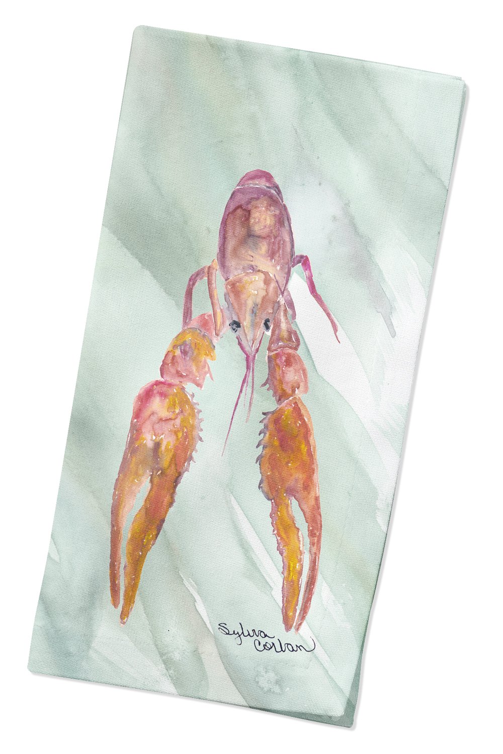 Crawfish on Sage Green Napkin SC2061NAP by Caroline's Treasures