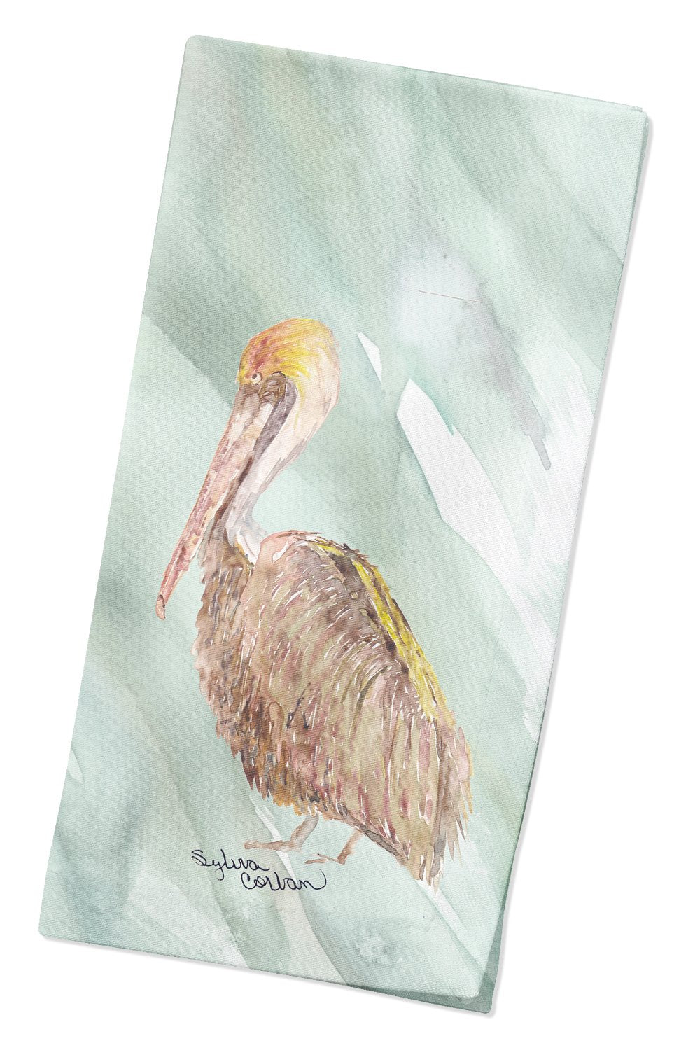 Brown Pelican on Sage Green Napkin SC2063NAP by Caroline's Treasures