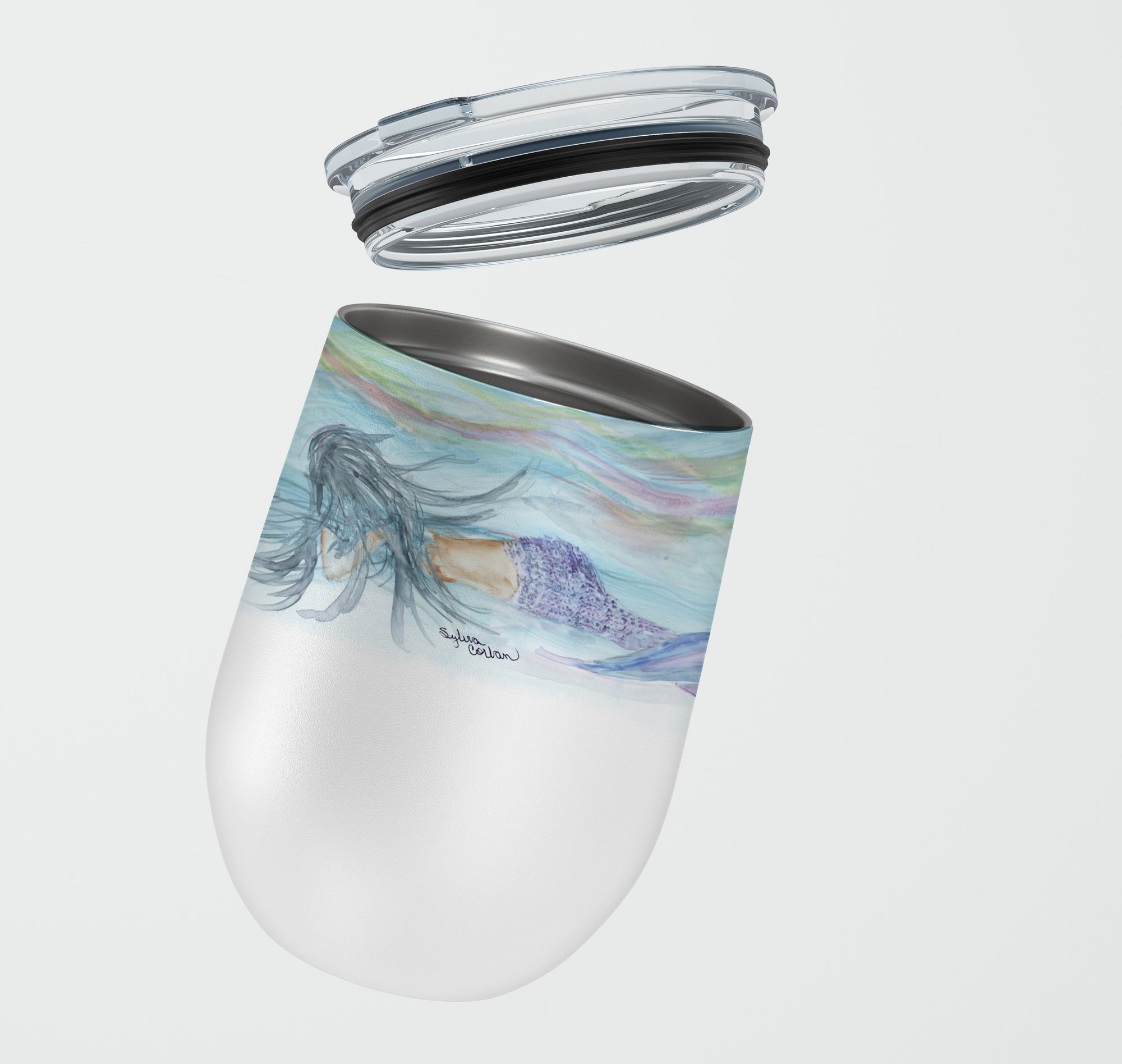 Buy this Mermaids Stainless Steel 12 oz Stemless Wine Glass