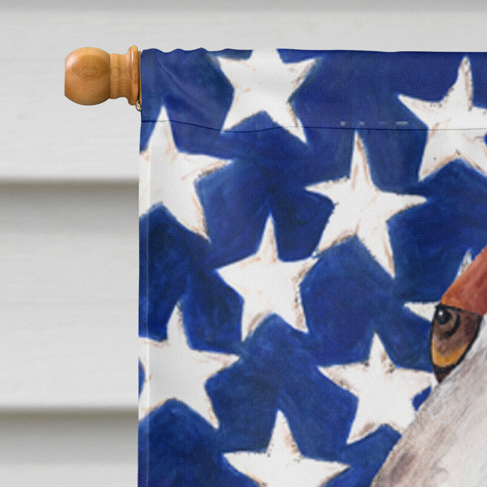 USA American Flag with Basset Hound Flag Canvas House Size  the-store.com.