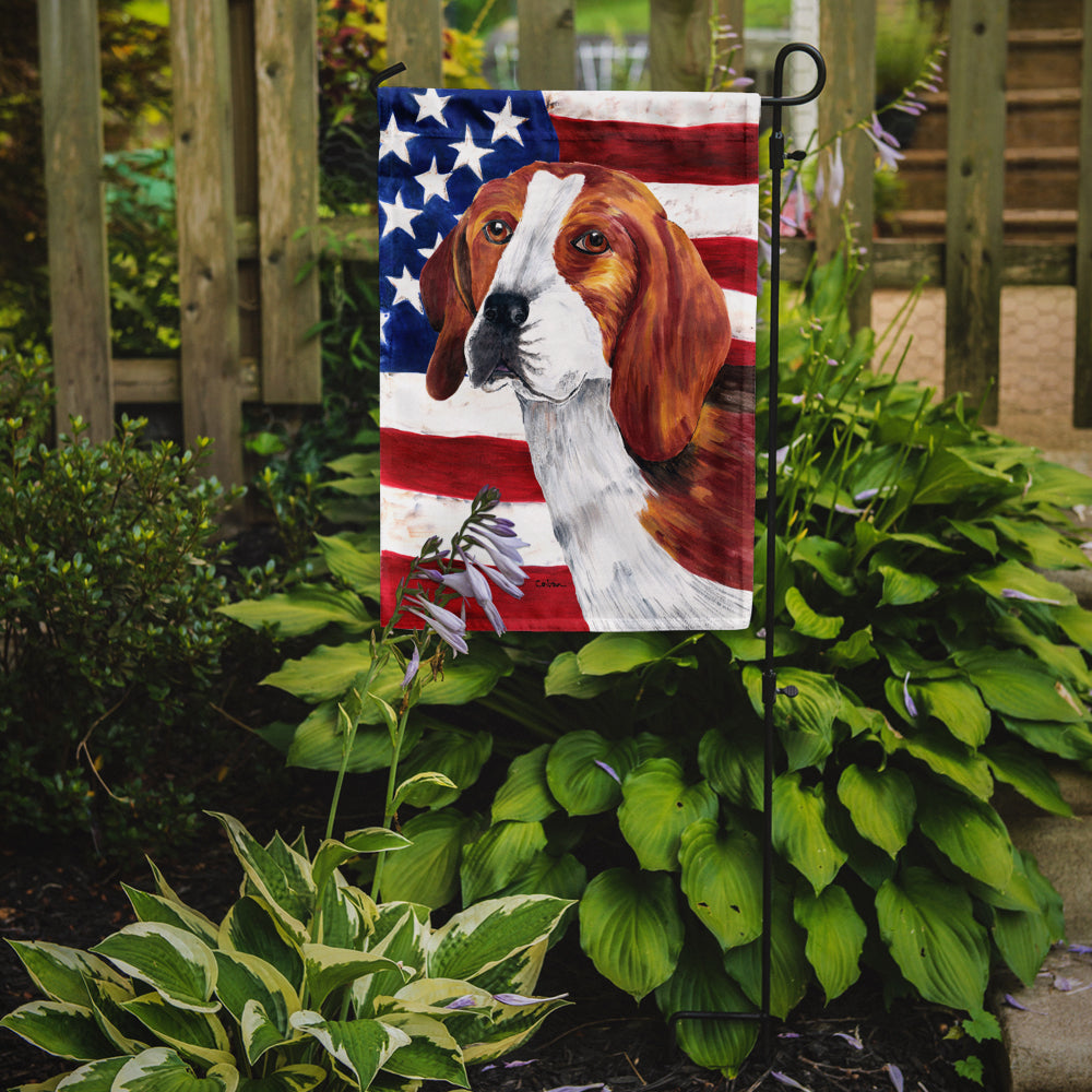 USA American Flag with Beagle Flag Garden Size.