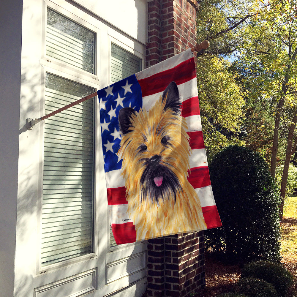 USA American Flag with Cairn Terrier Flag Canvas House Size  the-store.com.