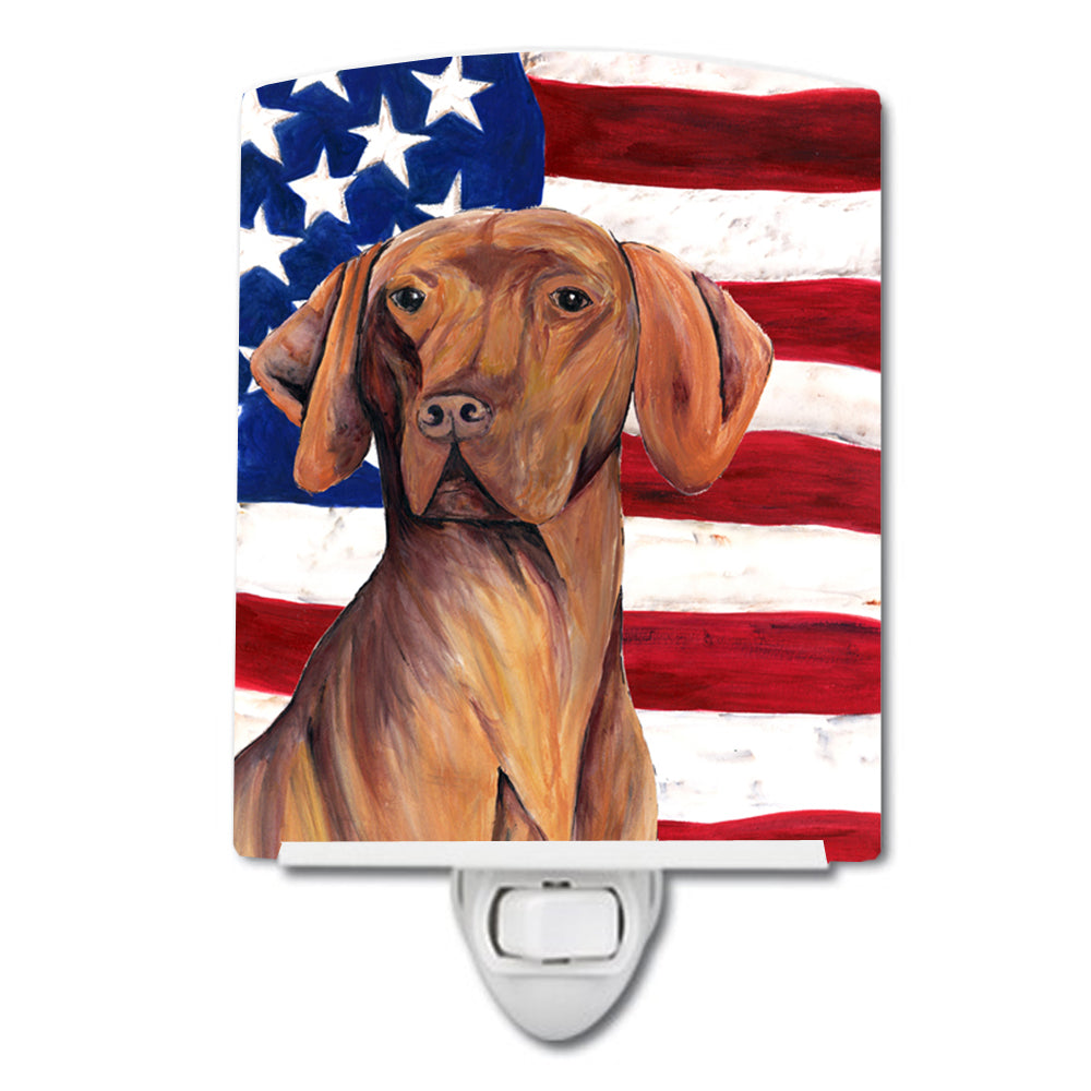 USA American Flag with Vizsla Ceramic Night Light SC9022CNL - the-store.com