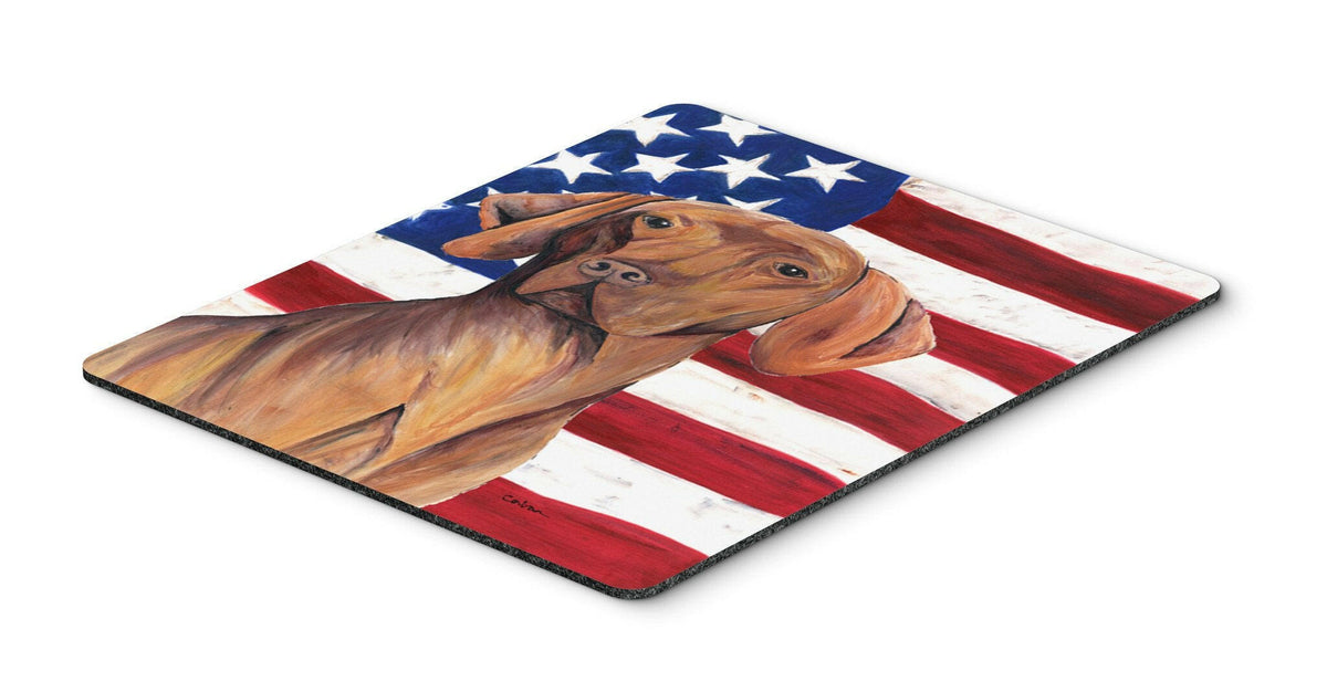 USA American Flag with Vizsla Mouse Pad, Hot Pad or Trivet by Caroline&#39;s Treasures