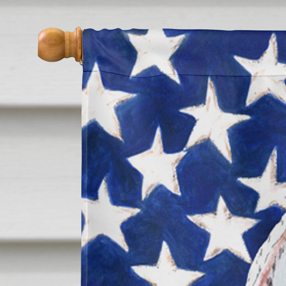 USA American Flag with Pit Bull Flag Canvas House Size  the-store.com.