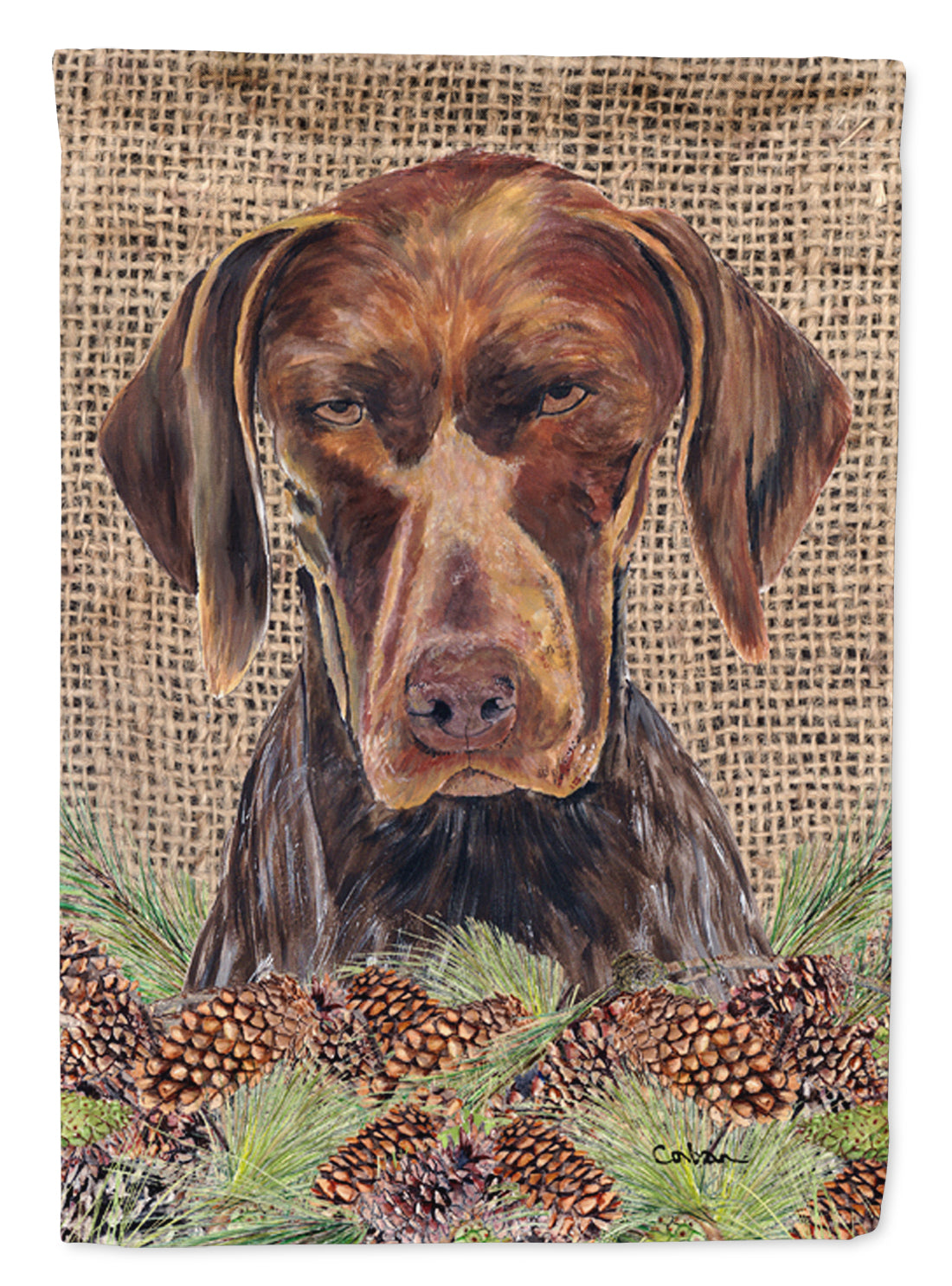 German Shorthaired Pointer Flag Canvas House Size  the-store.com.