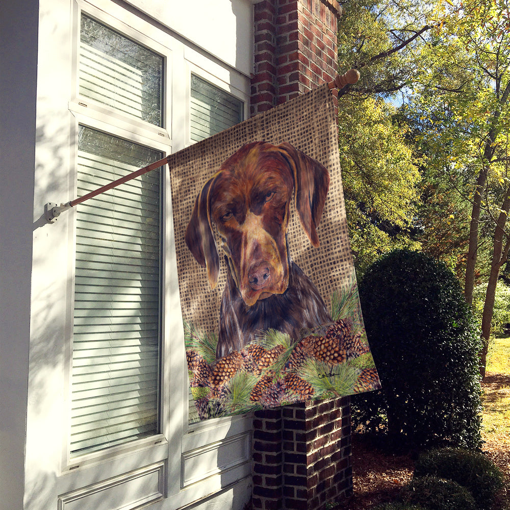 German Shorthaired Pointer Flag Canvas House Size  the-store.com.