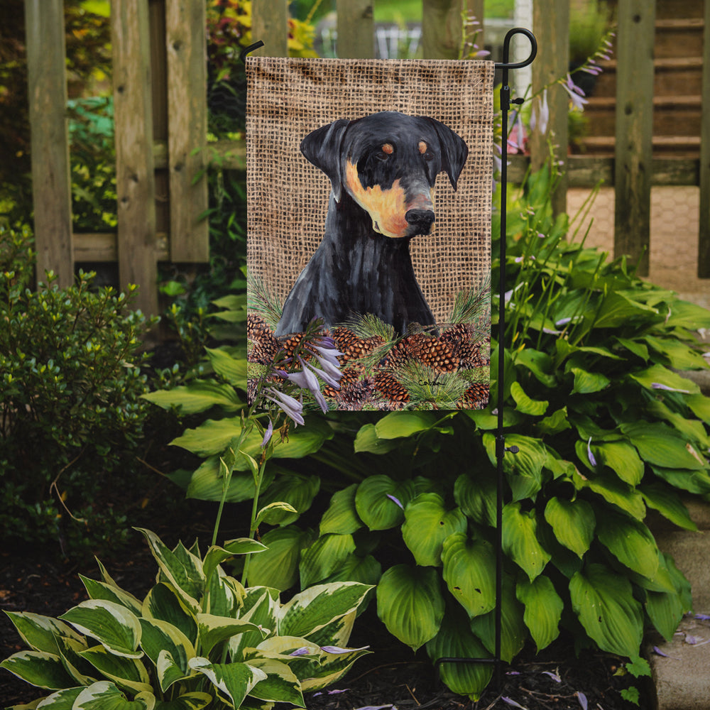 Doberman Flag Garden Size.