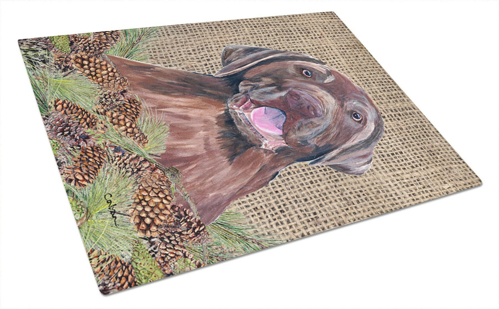 Labrador Glass Cutting Board Large by Caroline's Treasures