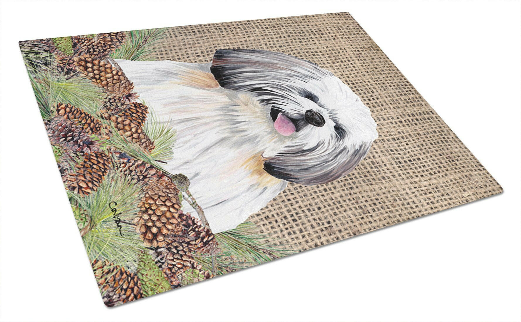 Shih Tzu Glass Cutting Board Large by Caroline's Treasures