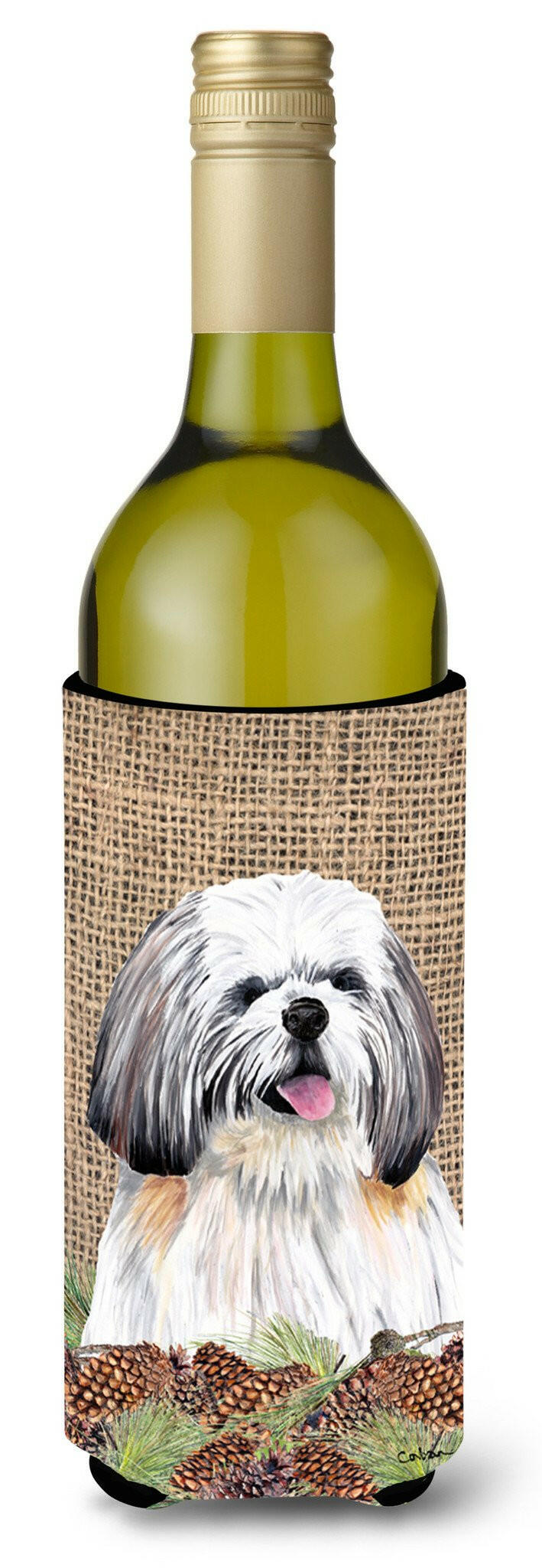 Shih Tzu Wine Bottle Beverage Insulator Beverage Insulator Hugger SC9040LITERK by Caroline's Treasures