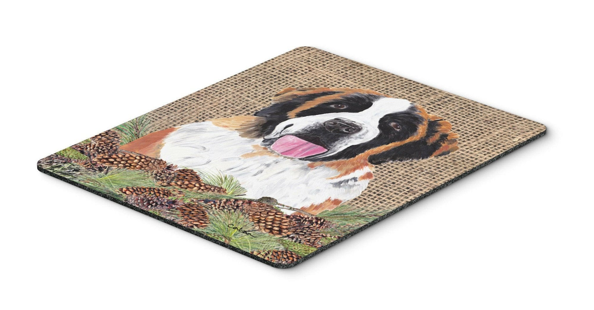 Saint Bernard Mouse Pad, Hot Pad or Trivet by Caroline's Treasures