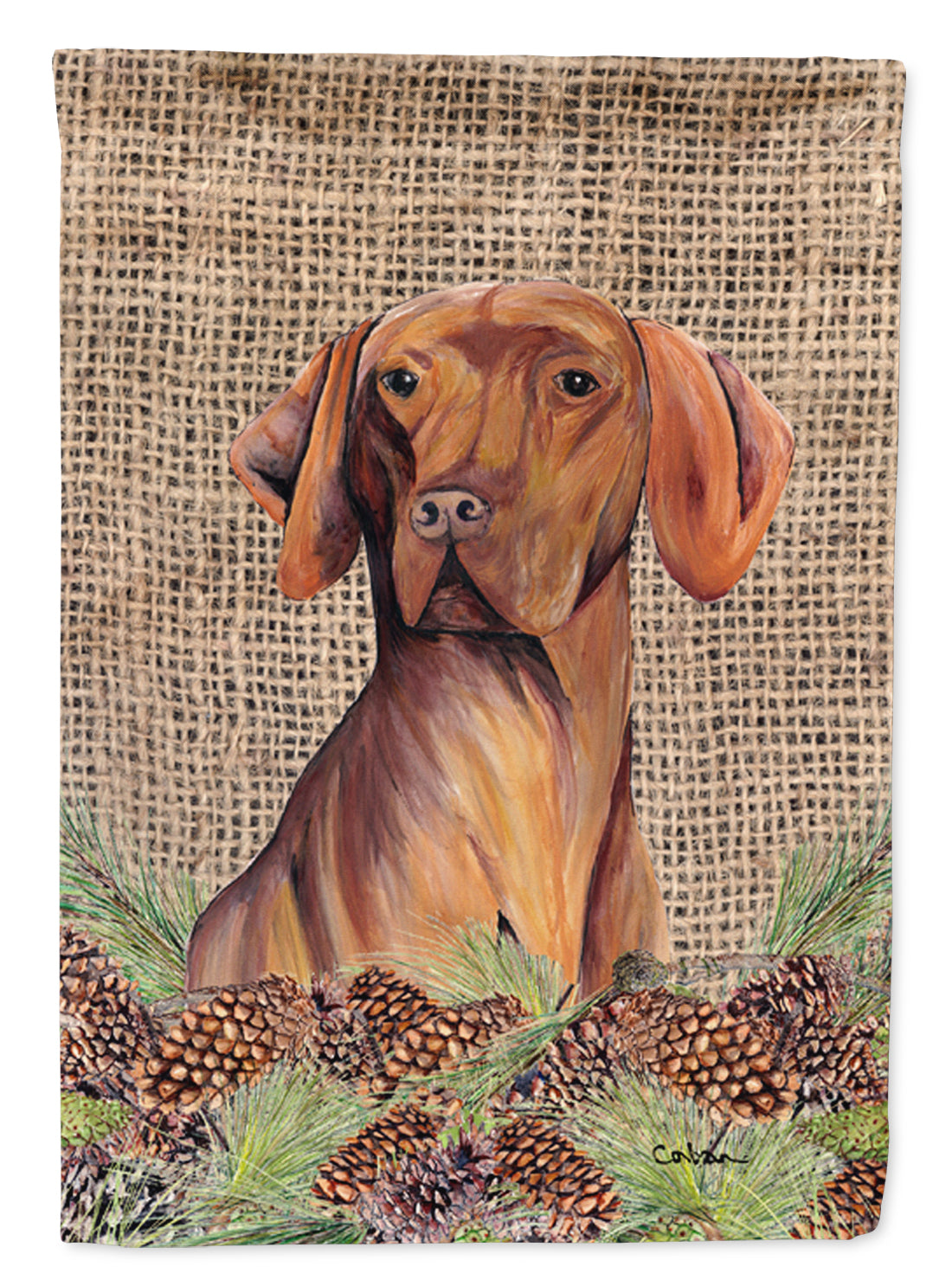 Vizsla Flag Canvas House Size  the-store.com.