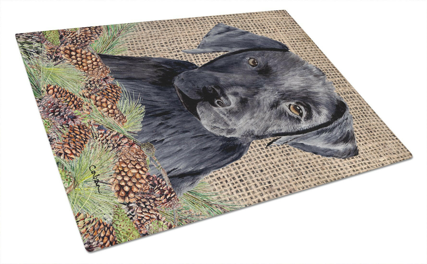 Labrador Glass Cutting Board Large by Caroline's Treasures