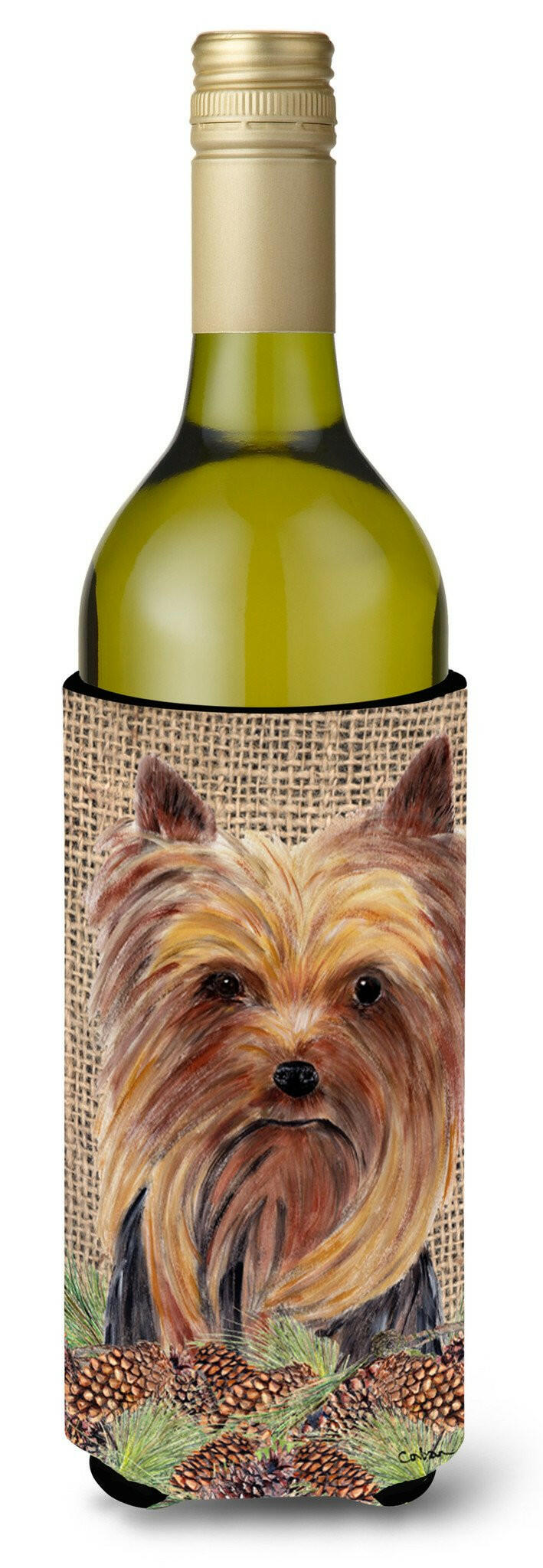 Yorkie Wine Bottle Beverage Insulator Beverage Insulator Hugger SC9046LITERK by Caroline's Treasures