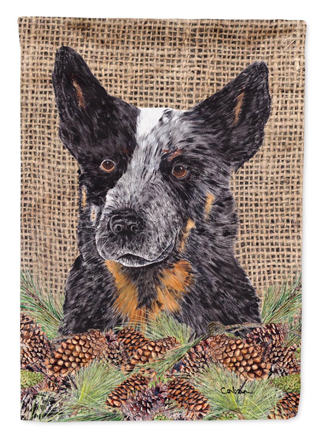 Australian Cattle Dog Flag Canvas House Size  the-store.com.