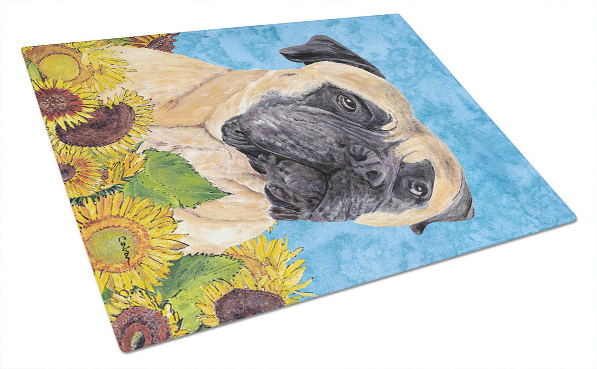 Mastiff Glass Cutting Board Large by Caroline&#39;s Treasures