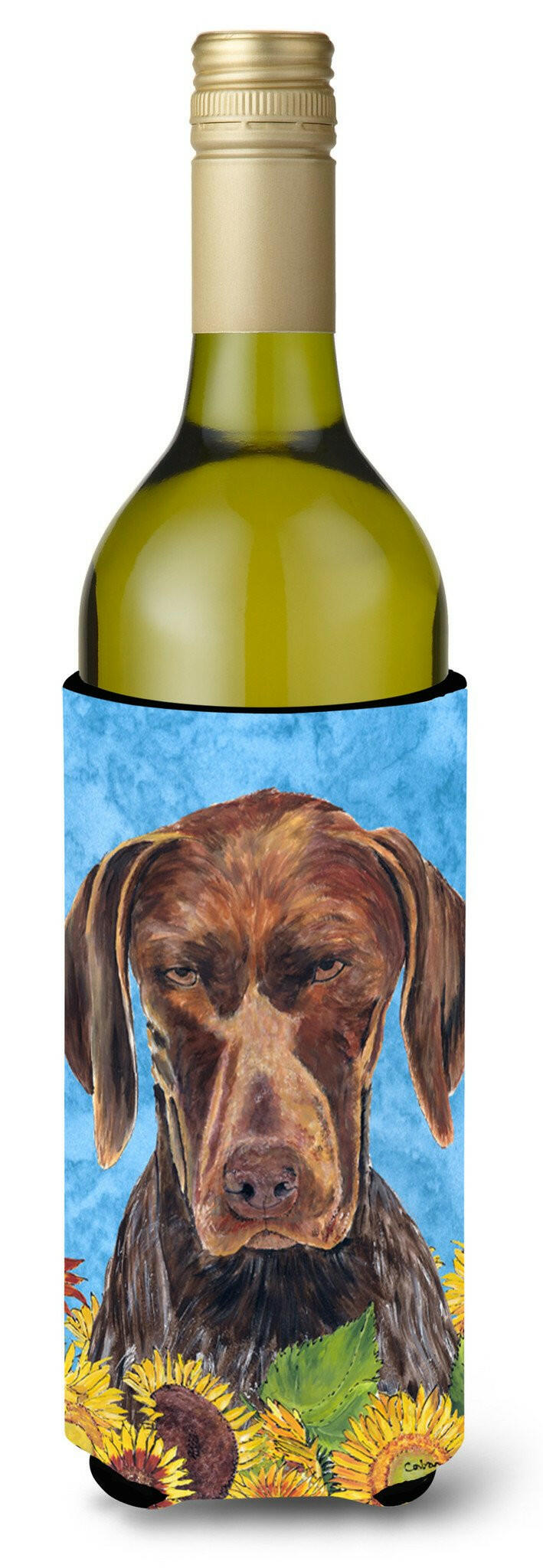 German Shorthaired Pointer Wine Bottle Beverage Insulator Beverage Insulator Hugger SC9053LITERK by Caroline's Treasures