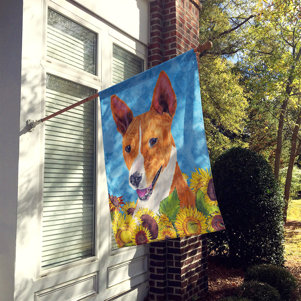 Basenji Flag Canvas House Size  the-store.com.