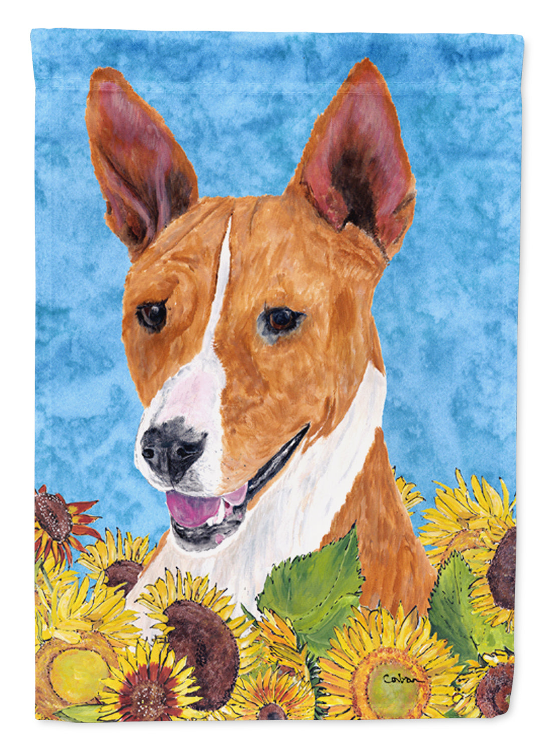 Basenji Flag Canvas House Size  the-store.com.