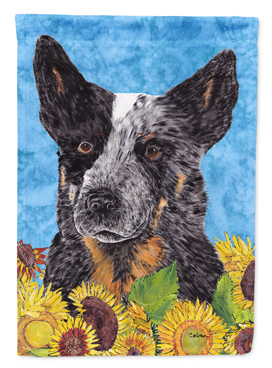 Australian Cattle Dog Flag Canvas House Size  the-store.com.